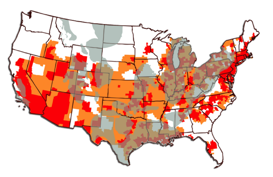 U.S. nat gas areas 65 pbb