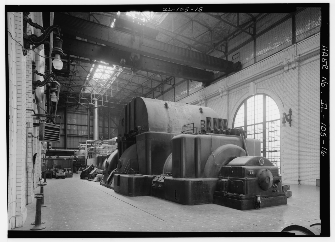 Interior of the 1903 Powerhouse showing Unit 18