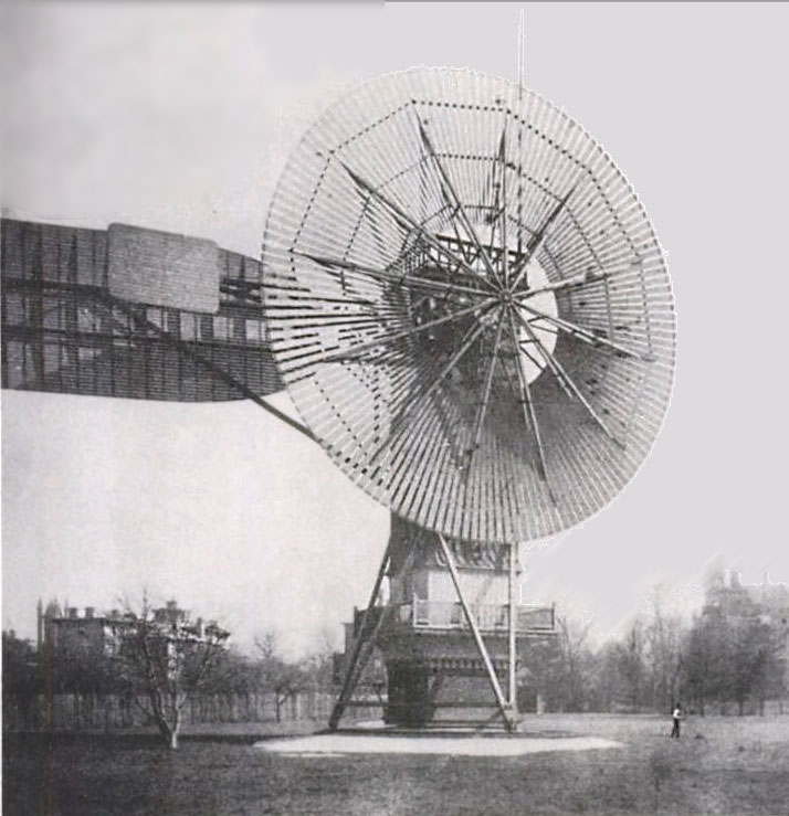 Charles Brush's windmill of 1888, used for generating electricity.