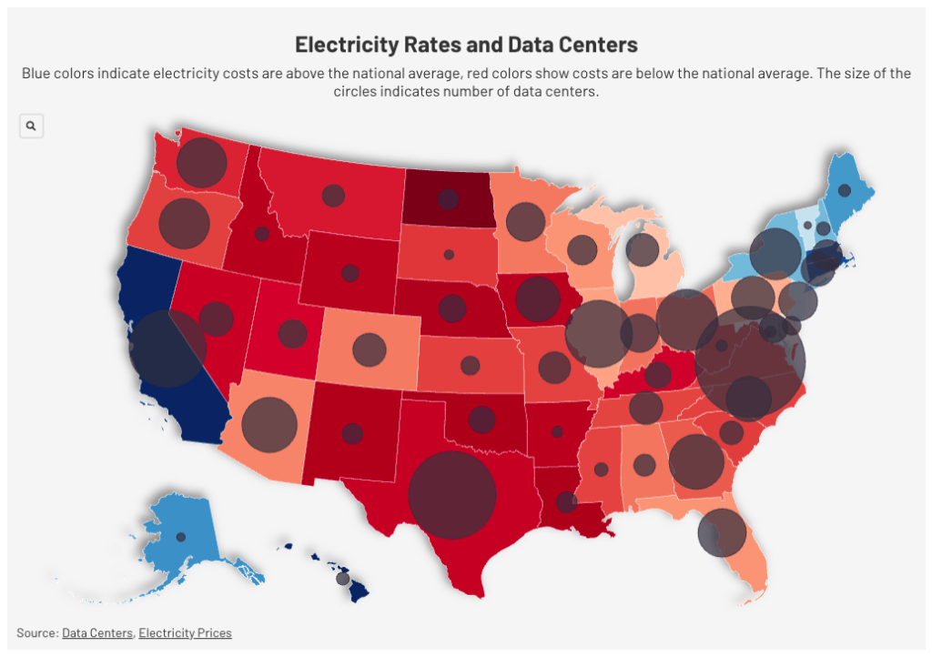 Electrical Rates Map Policy Brief: Have Data Centers Driven Up Electricity Prices? - IER